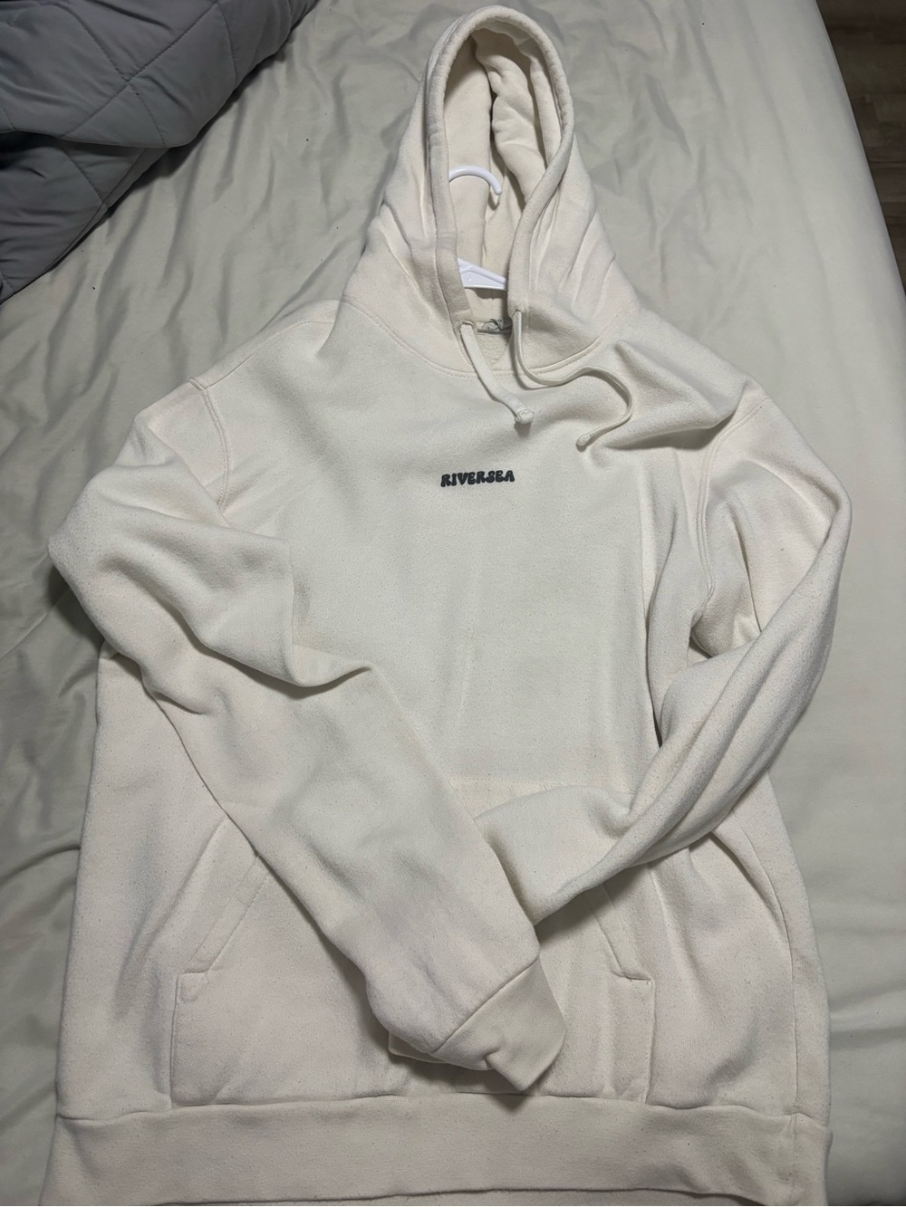 Cream Hooded Men's Sweatshirt